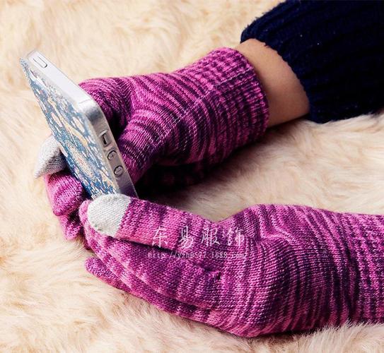 【新品】2015花式触屏手套 男女士通用 针织晴纶保暖手套批商品大图